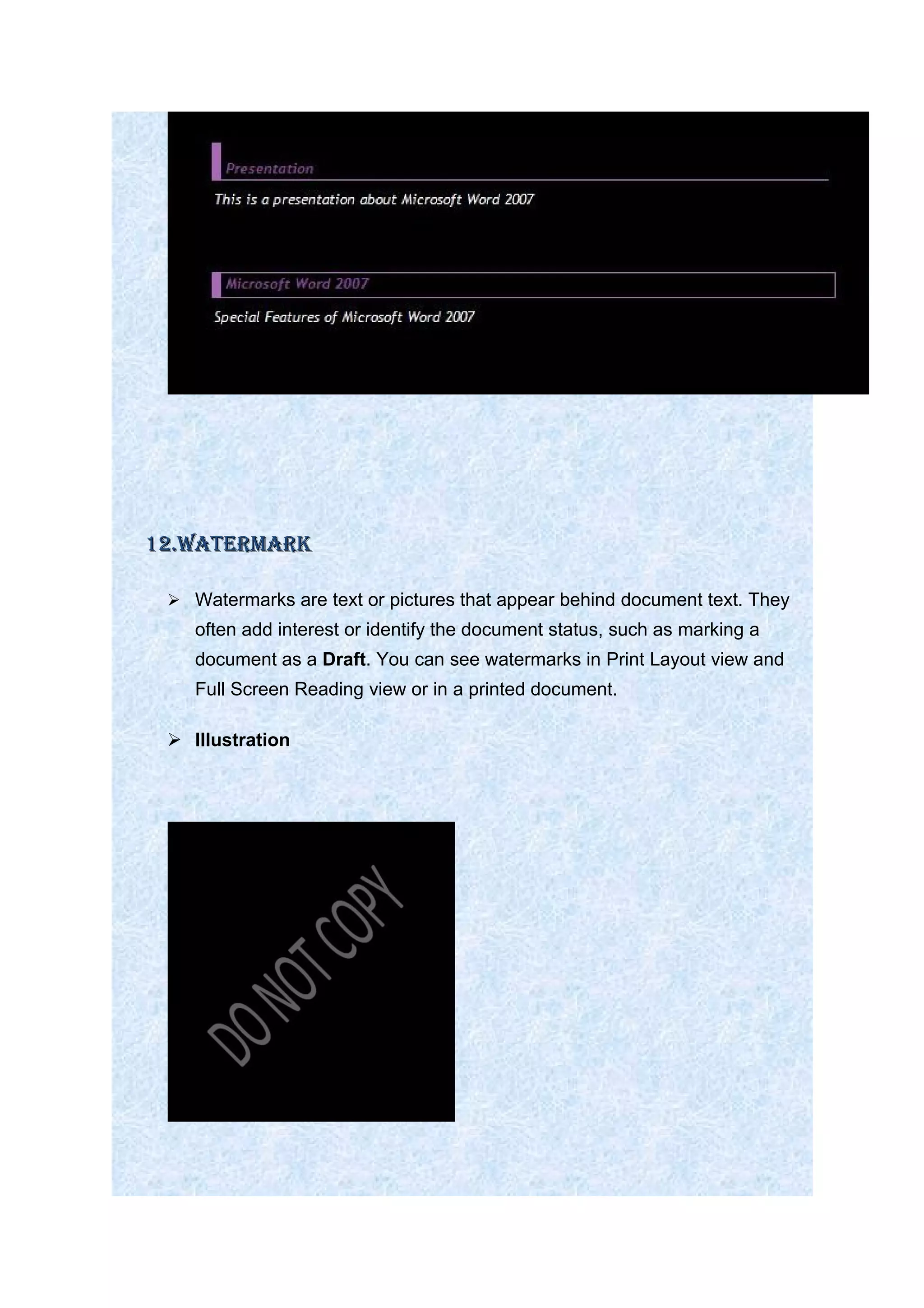 MS Word 2007_Features