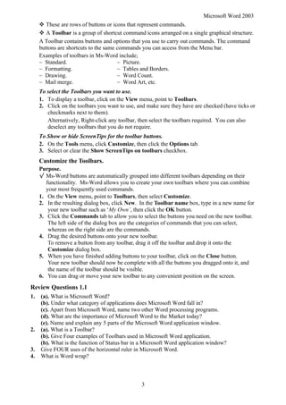 MS-Word notes.doc for students for learners | DOC