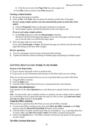 MS-Word notes.doc for students for learners | DOC