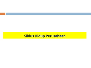 Siklus Hidup Perusahaan 
 