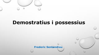 Demostratius i possessius
Frederic Sentandreu
 