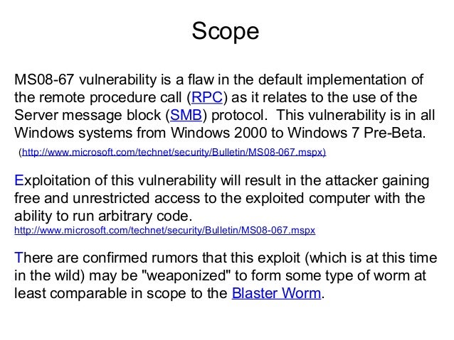 Ms08-67 Security Patch For Windows 7