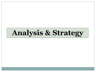 Analysis & Strategy

 