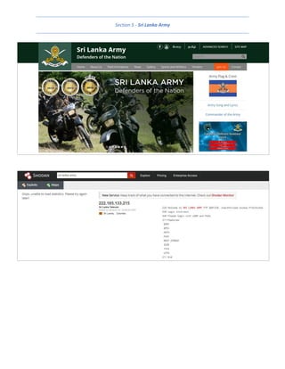 Section 5 - Sri Lanka Army
 