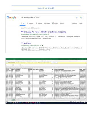 Section 6 – Air force (LK)
 