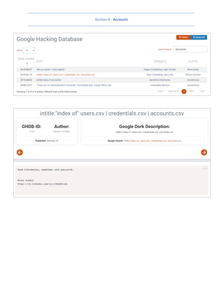 Section 4 - Accounts
 
