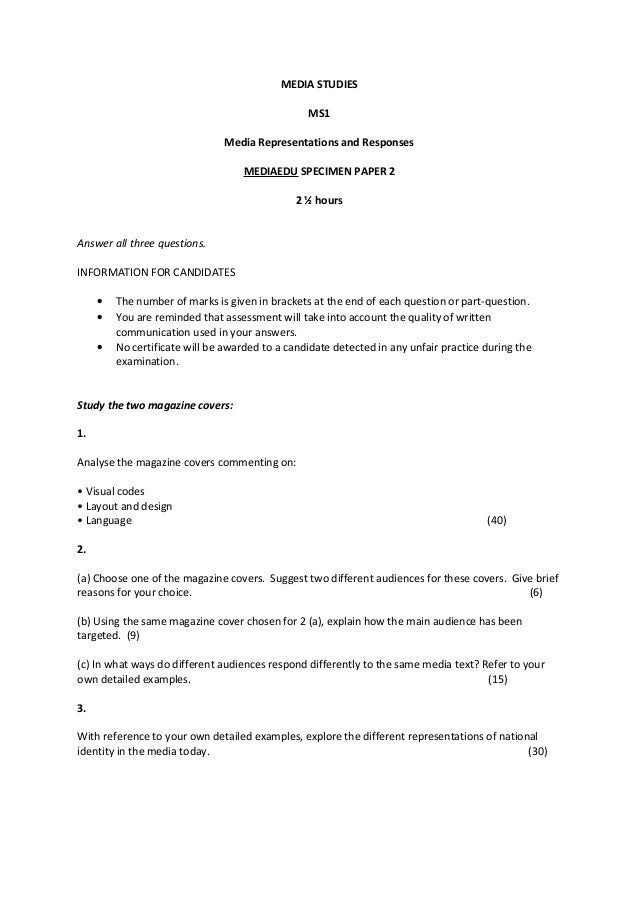 Essay response format