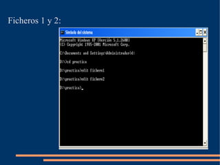 Ficheros 1 y 2: 