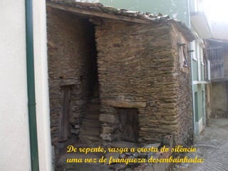 De repente, rasga a crosta do silêncio
uma voz de franqueza desembainhada:
 