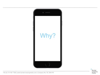 +44 (0) 131 561 7300 | www.bordercrossingmedia.com | Company No: SC 308 978
Why?Why?
 