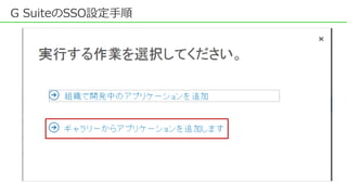 G SuiteのSSO設定手順
 