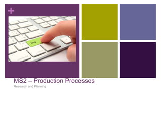 +

MS2 – Production Processes
Research and Planning

 