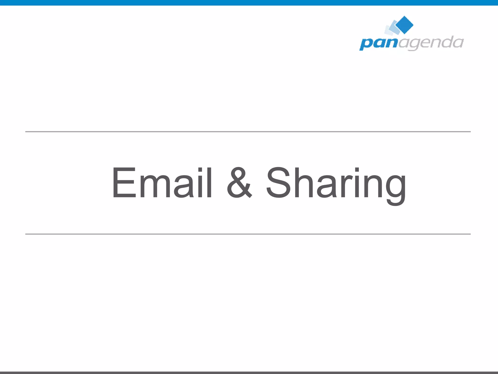 Email & Sharing
 