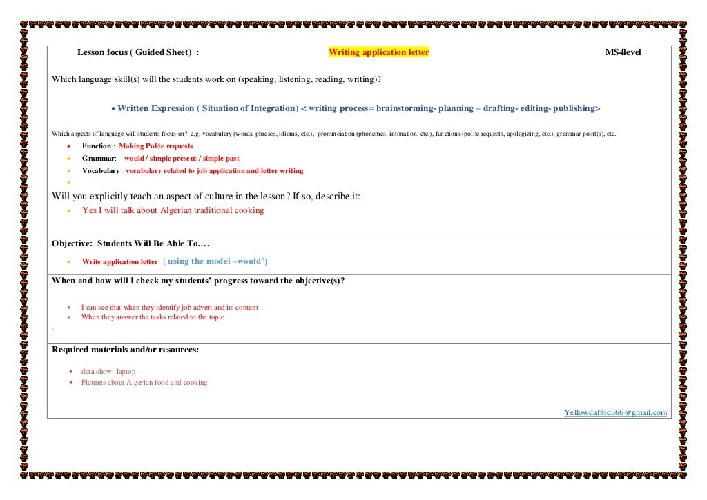 Application letter for job opportunity picture