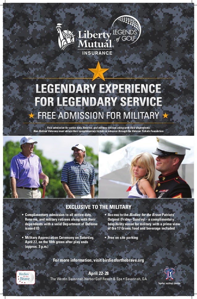 Savannah FREE Tickets to Military for Liberty Mutual Golf Tournament!