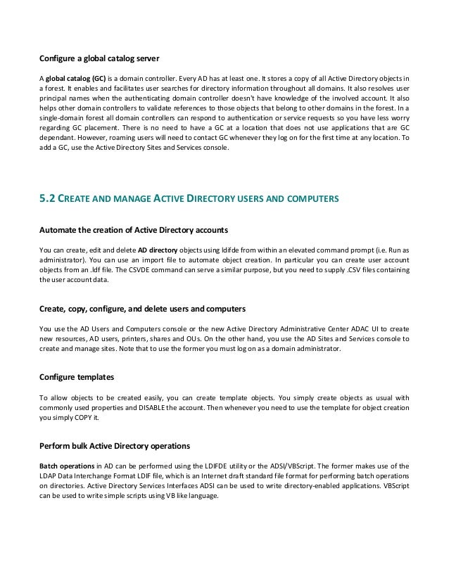 Mcsa Server 12 Exam Paper 1 Ms 70 410 Mcsa Server 12 Exam Paper 1 Ms 70 410