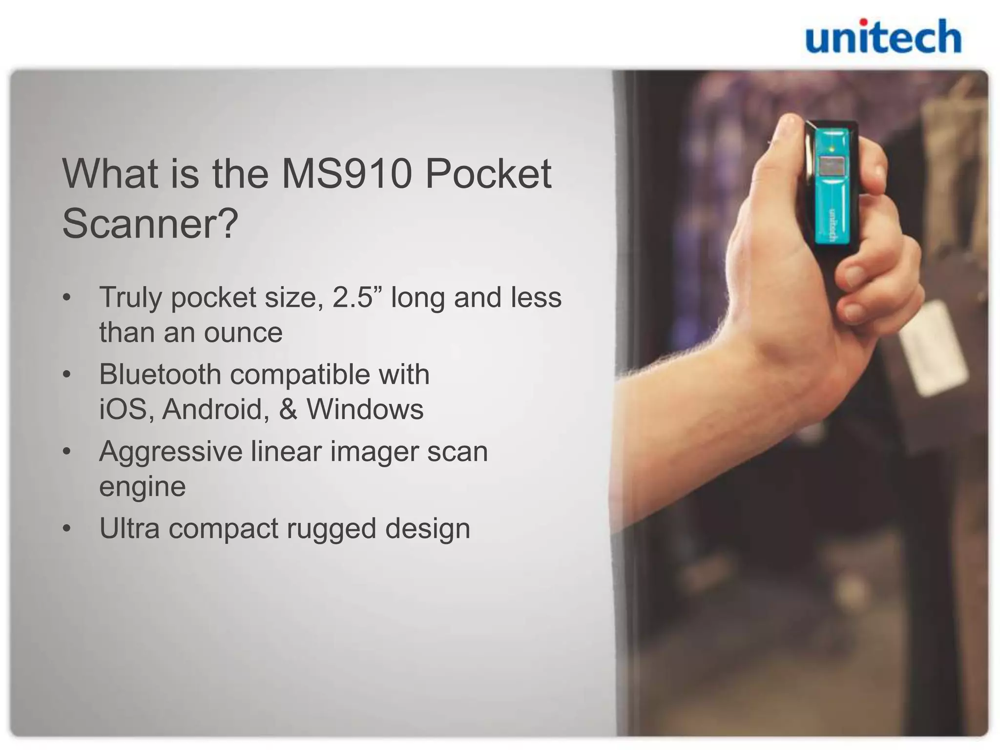 Scan Gun Unitech Unitech MS910 Pocket Scanner | PPTX
