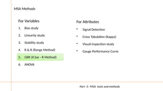 Measurement System Analysis - A Detailed Study | PPTX
