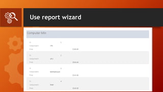 Use report wizard
 