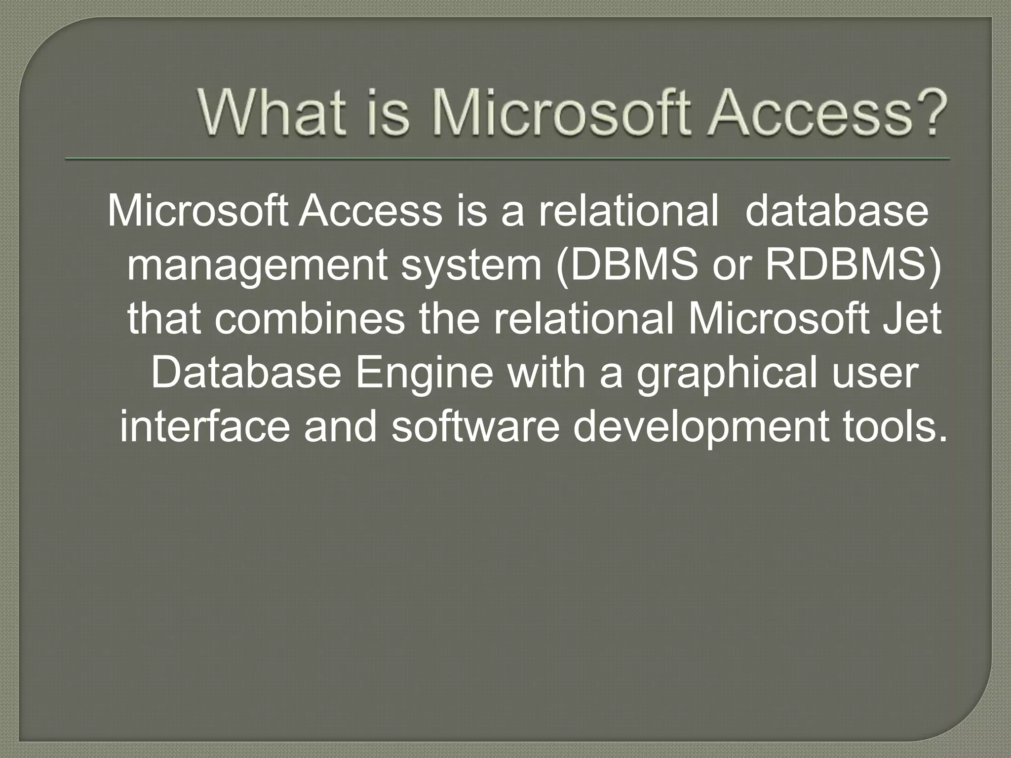 Ms access PPTX