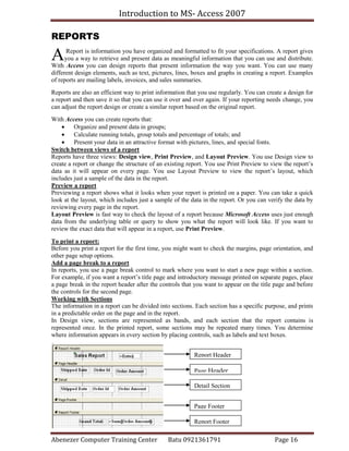 Ms access 2007 pptx | PDF