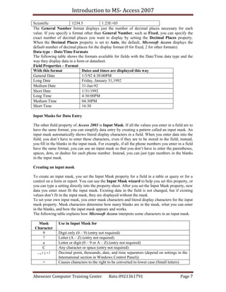 Ms access 2007 pptx | PDF