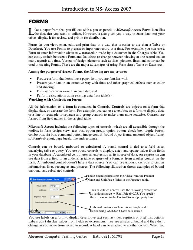 How to create labels in access 2007