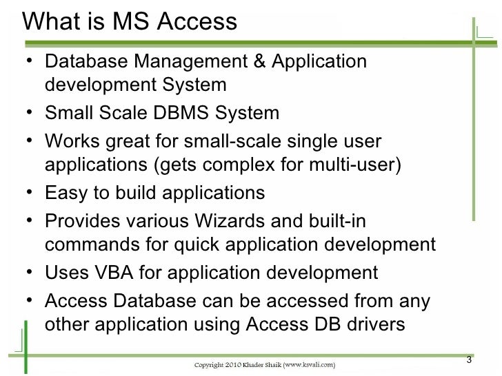 what is ms access