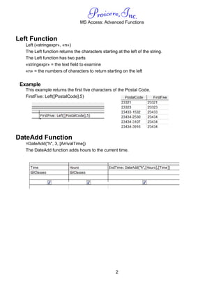 Ms access ii (class 5) iff function | PDF image.