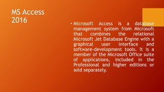 MS Access Intro | PPT