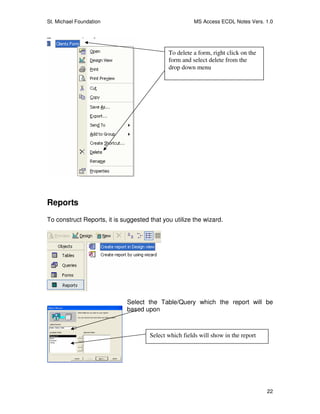 Ms access notes | PDF