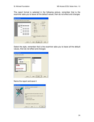 Microsoft Access Note.pdf Ms access notes | PDF