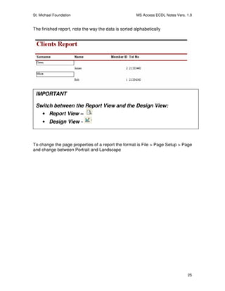 Microsoft Access Note.pdf Ms access notes | PDF