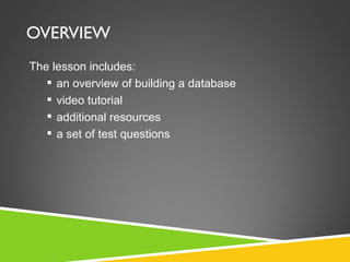 Ms access tutorial | PPT