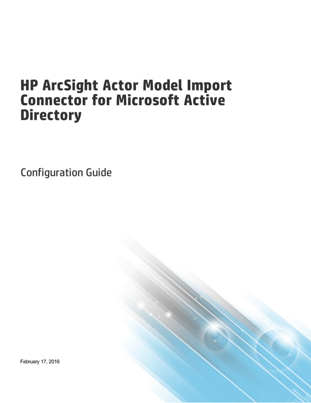 ArcSight Actor Model Import Connector for Microsoft Active Directory