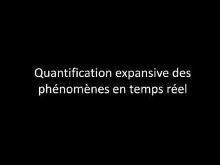 Quantification expansive des
phénomènes en temps réel

 