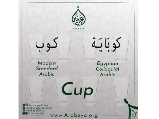 Difference Between Modern Standard Arabic Egyptian Colloquial Arabic