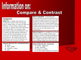 Information on: Compare & Contrast 