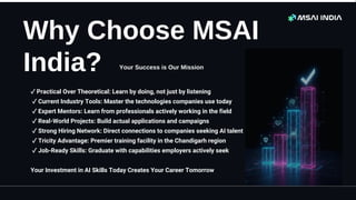 MSAI India - Premier AI Training Institute Overview | PDF