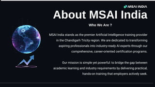 MSAI India - Premier AI Training Institute Overview | PDF