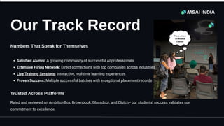 Ut Msai Program MSAI India - Premier AI Training Institute Overview | PDF