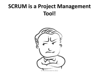 SCRUM is a Project Management
             Tool!




           © Matthew Salerno 2012
 