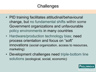 Better sensory quality and shelf life -> higher commercial value of fish, and reputation of Boumba fish traders