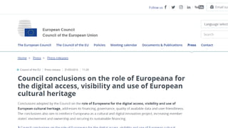 “Europeana is relevant to EU
needs and priorities, as it provides
added value by creating a network
of experts and cultura...