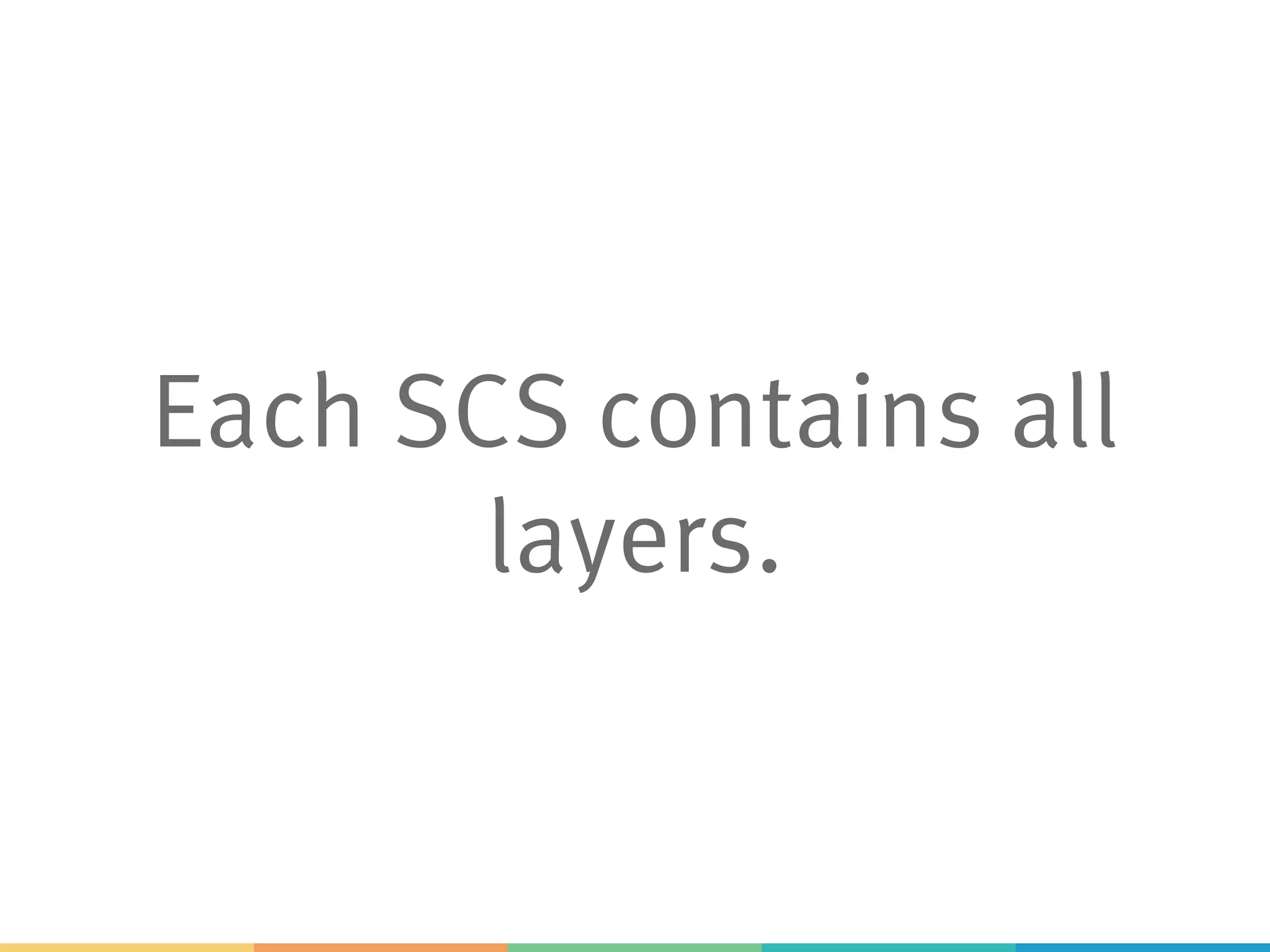 Each SCS contains all
layers.
 
