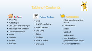 Ms art tools portfolio | PPTX