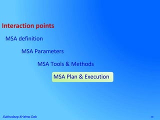 Powerpoint Msa MSA STUDY training presentation for manufacturing | PPT