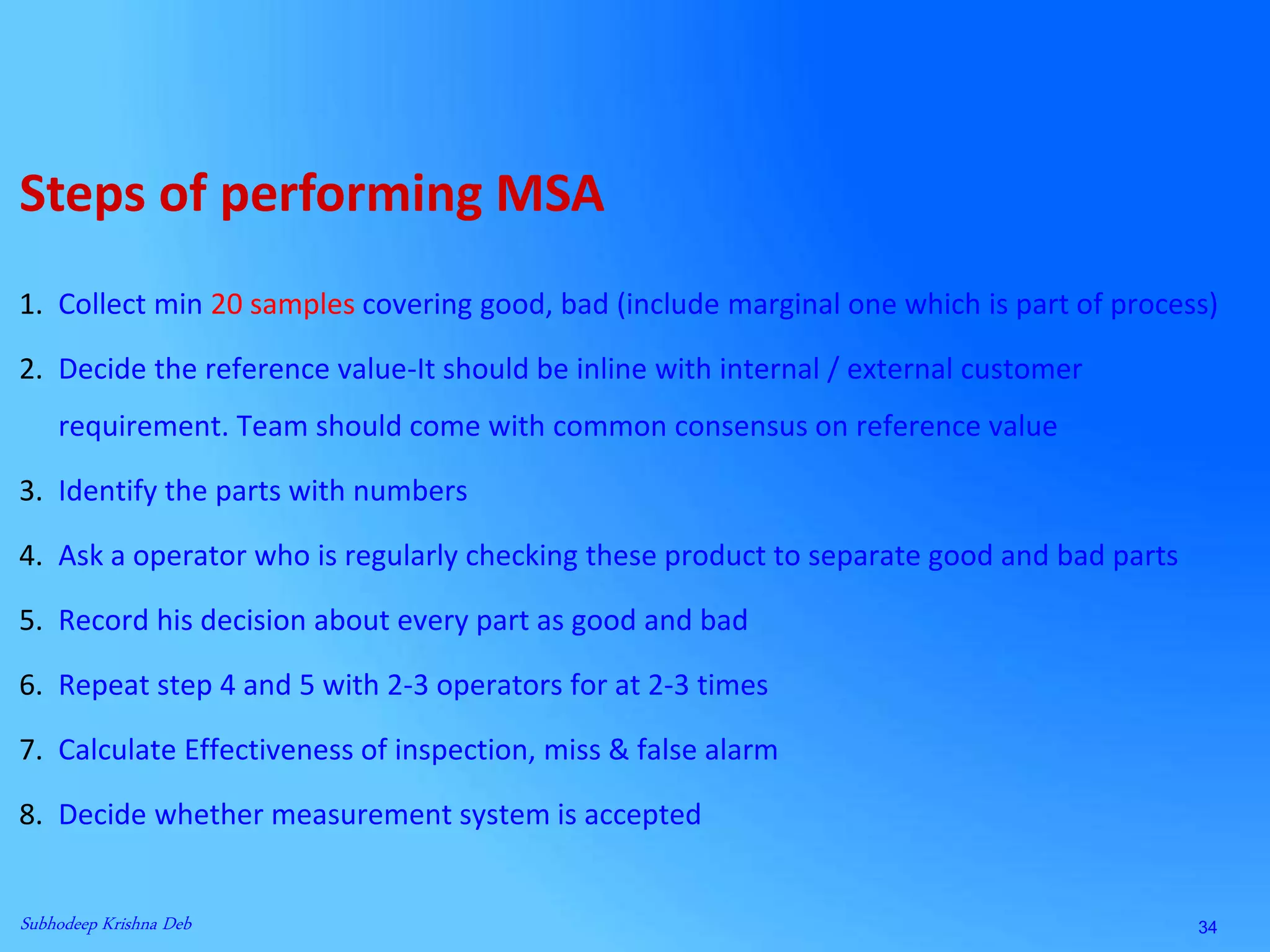 Measurement System Analysis - Module 2 | PPT