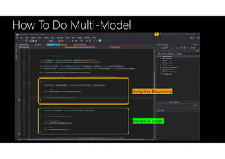 How To Do Multi-Model
Using it as Documents
Using it as Graph
 
