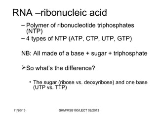 Rna Ntp Chemistry of Carbohydrates and Nucleic acids - An introduction | PPT